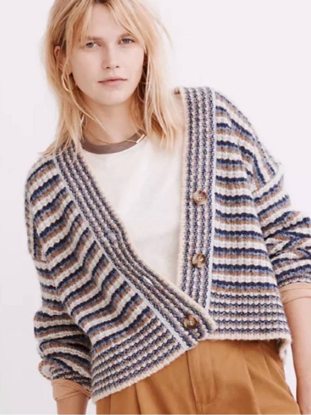 Madewell Striped Button-Front Cardigan -  size small #1219